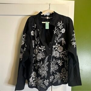 Anthropologie embroidered top